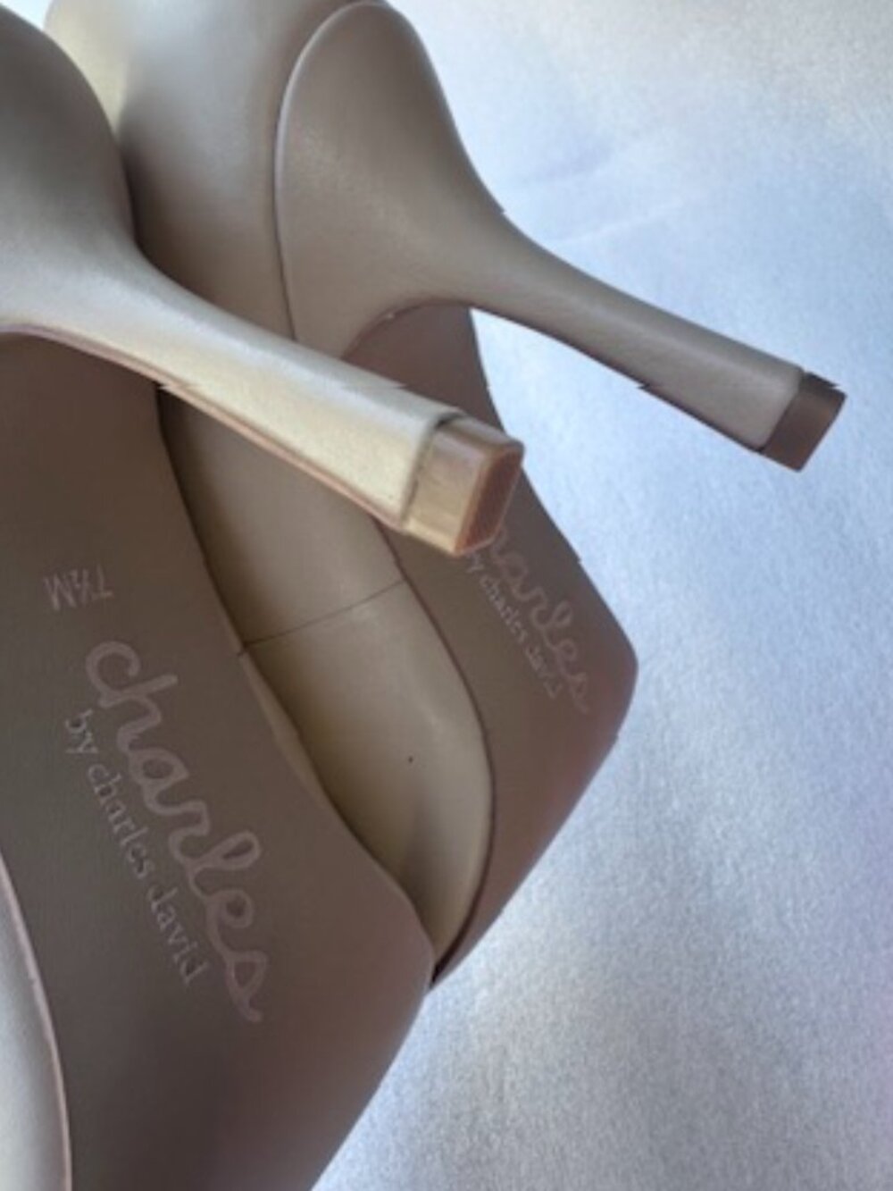 Charles David Tan Leather Pointed Toe Pumps Heels Women Size - Picture 8 of 9